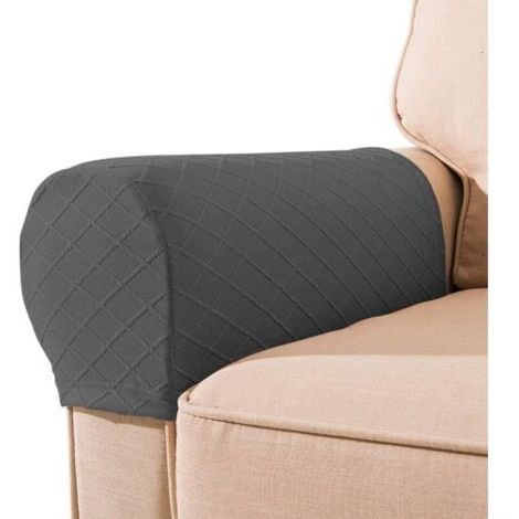 Lot de 2 housses d'accoudoir de canapé souples et antidérapantes pour fauteuil (1/4)
