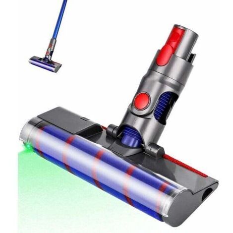 Brosse Compatible avec Aspirateur Dyson V10 V8 V7 V11 Tête de Nettoyage à Entraînement Direct Acessoire de Brosse Turbo avec Dégagement Rapide pour Nettoyer les Tapis, les Sols, les Carreaux (1/4)