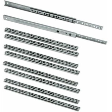 Coulisse pour tiroirLot de 5 paires (10 pièces) Coulisses/Glissières à Billes Extrait Partie 17mm x 278mm pour Tiroir, Zingué (1/4)