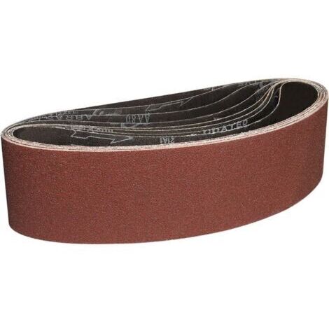Sanding belts 100 x 915 mm - 8 pieces of sanding belts with grain 80 for sanding and polishing with portable belt sanders (1/4)