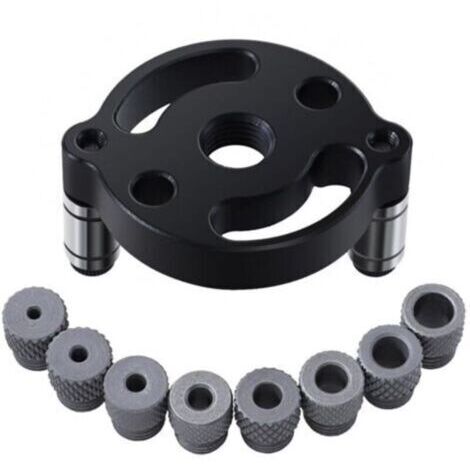 Localisateur de perforateur, Douille de perçage avec 8 bagues de forage 3/4/5/6/7/8/9/10mm, Perforateur vertical Gabarit de perçage avec douilles de guidage de perçage pour trous de poinçonnage (1/5)