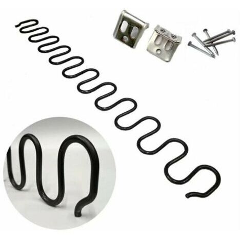 Ressorts de rechange pour canapé 2 pièces 50cm Acier au carbone Fixation facile pour cadre en bois Kit complet avec clips
