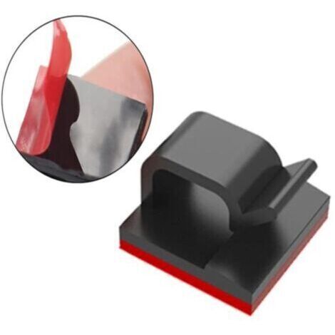 Clips de Câble Adhésif Cavalier Cable Electrique Clips Rangement de Câble Clips Câbles Adhésif 3M Durables Rangement de Cordon Serre-Câbles pour TV PC Ordinateur Portable Bureau Maison(100pcs) (1/5)