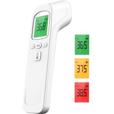Thermomètre frontal pour bébés, enfants et adultes, thermomètre numérique sans contact avec écran LCD infrarouge, thermomètre de température corporelle avec lectures instantanées et précises (B (1/4)