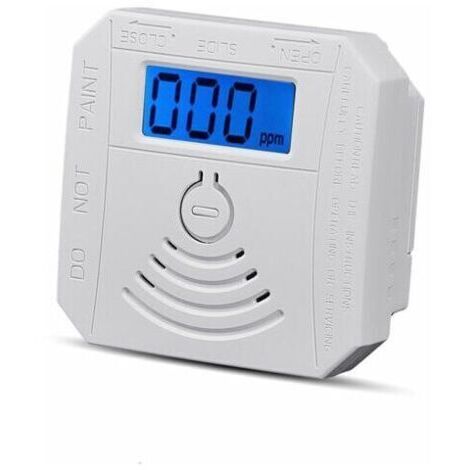 Détecteur De Fumée De Monoxyde De Carbone Combiné Détecteur De Fumée De Co à Piles Avec écran D'Affichage à Led Flash Modèle D'Alarme Sonore Avertissement Sonore, Blanc (1/5)