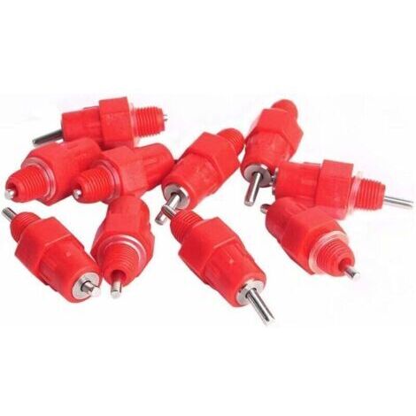 20 Pcs Eau Tetine Poulet Alimentateur Fournitures de Volaille Poule Vis dans le style-- (1/5)