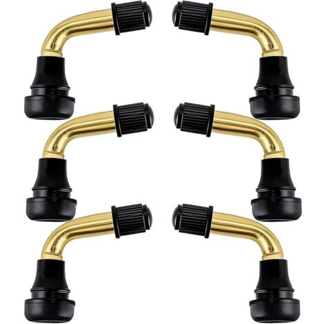 Valves Tubeless Moto, 6 pcs Valves À Angle De 90 Degrés, valve de pneu, valve de pneu de moto, potence en laiton Snap-In, Valve De Pneu sans Chambre, valves sans chambre à air pour moto PVR40 (1/5)