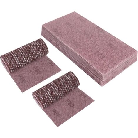 Treillis Feuilles Abrasive 115x230mm, 25 Pièces Papier a Poncer 80 Grains Abrasives Papier pour Ponceuse Vibrante Polir et Enlever La Rouille (1/5)