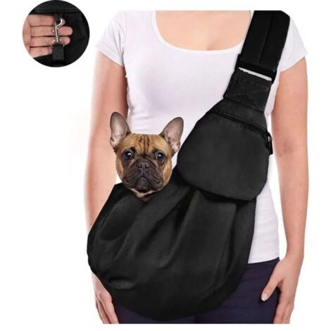 Sac de transport pour chien – Imperméable et respirant – Bandoulière réglable – Poche zippée pour accessoires – Pour voyages en plein air (1/5)