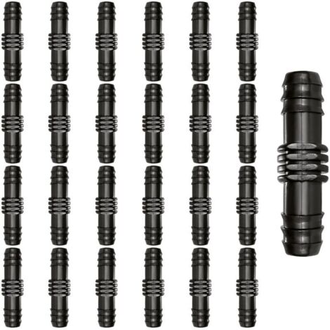 25 Pièces 16mm Connecteurs de Tuyaux, Connecteur de Tuyau Cannelé en Plastique, Raccord D'irrigation, Connecteurs Barbelés de Tuyaux pour Système D'Irrigation, Direct (1/5)