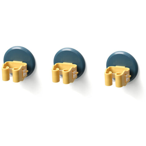 Lot de 3 supports pour balai et serpillière, clips de nettoyage, supports pour balais muraux, supports pour balais, supports muraux pour balais, supports muraux pour balais, supports pour balais et se (1/4)