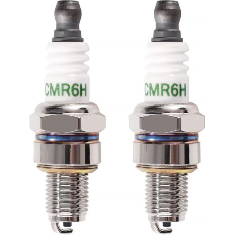 2 Pièces Bougies D'Allumage Cmr6H, Tondeuse Bougie D'Allumage, Bougie D'Allumage Borne Solide Remplacer Cm5H / Cmr5H / Cmr6H / Cmr7H, Compatibles Avec Stihl Fs90 Fs100 Fs110 Fs90R Fs100R (1/5)