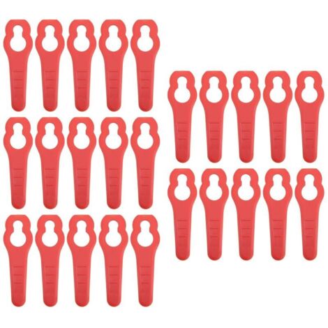 50 Pcs Pelouse Tondeuse en Plastique Blade Grass Trimmer des Lames de Remplacement Efficace Outil de Désherbage Red Abs Tapon de Coupe pour la Coupe de Coupe de Jardin (1/5)