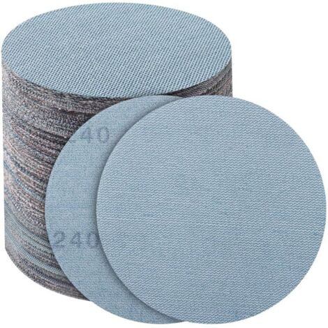 Disques Abrasifs 125 mm, 50 Pièces Filet Céramique Crochet et Boucle, Grain 240 Pour Meulage et Polissage du Bois et Métal (1/5)