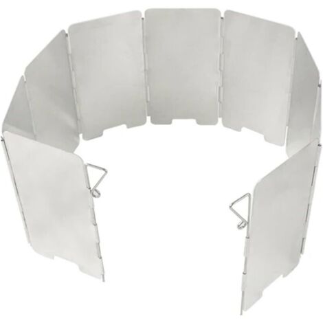 Pare-Vent pour RéChaud De Camping Pare-Brise Pliable en Alliage d'aluminium à 9 plaques for cuisinière gaz, for Camping Plein air, Coupe-Vent (1/5)