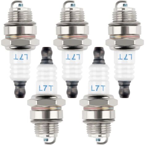 5 Pièces Bougies D'Allumage L7T, Tondeuse Bougie D'Allumage, Bougie D'Allumage Borne Solide Remplacer Bm6A / L7T, Bougie D'Allumage Pour Moteur À Deux Temps, Pour Tondeuse À Gazon Moteurs (1/5)