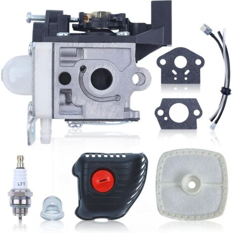 Carburateur Kit pour Echo SRM-225 PAS 225 GT225 GT-225 SRM225 PE225 PE-225 PAS225 Tondeuse à Gazon, avec Bouchon de Tuyau d'huile + Bougie d'allumage, Remplacement RB-K93 A021001690 (1/5)