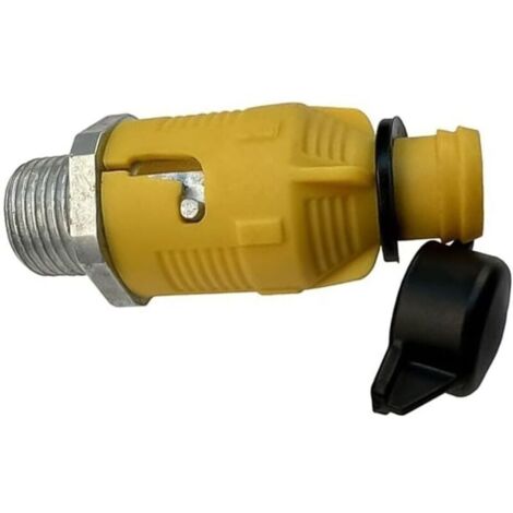 Vanne de vidange d'huile en alliage de zinc + PC 3/8" - Valve de vidange rapide pour tracteur de cour, tracteur, tondeuse à gazon (1/5)