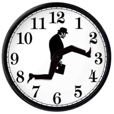 Horloge murale silencieuse créative Monty Python – Design humoristique noir – Taille 25 x 4 cm – Pour salon, bureau ou chambre (1/4)