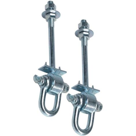 Lot de 2 Crochet de balançoire Safety, avec d de fermeture, M12 x 124 mm, épaisseur pour bois bis. env. 120 mm (1/4)