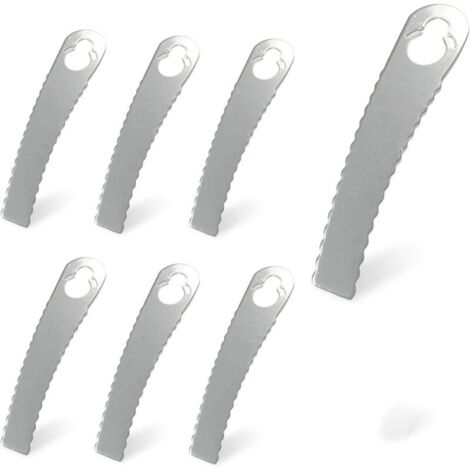 Lames de Rechange pour Coupe-Bordure, RosyFate 6 Pcs Lames Métal Coupe Bordure, Lame Tondeuse à Gazon Universelle, Remplacement des Lames de Strimmer d'Herbe (1/5)