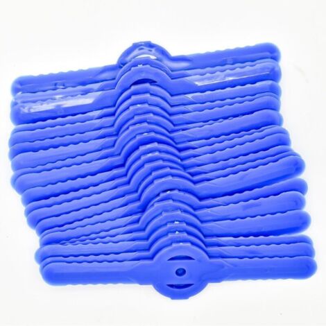 20 pièces Lames en plastique pour Débroussailleuses, 139 mm Lames de Rasoir pour Lawn Mower, Pièces détachées pour Remplacement de Tronçonneuse Sans Fil (Bleu) (1/5)