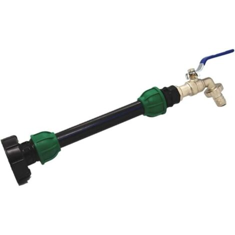 Adaptateur de réservoir IBC (S60 x 6), 1 connecteur de collecte d'eau de pluie en plastique pour l'installation, compatible avec la plupart des réservoirs IBC, utilisation du système d'arrosage de (1/5)