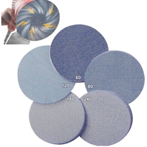 Disques Abrasifs 225 mm, 25 Pièces Filet Céramique Crochet et Boucle, Grain 60/80/120/180/240 Pour Meulage et Polissage du Bois et Métal (1/5)