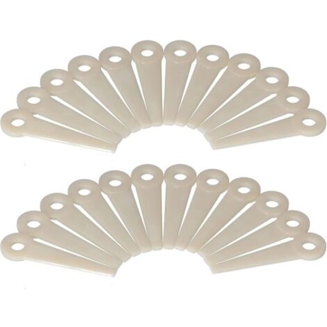 Lot de 24 Lames de Tondeuse à Gazon, Remplacement de Lames de Coupe en Plastique 4111‑007‑1001 pour Stihl PolyCut (1/5)