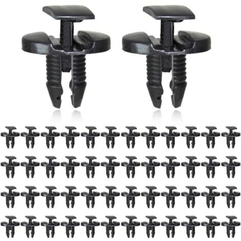 50pcs Clips de Fixation Parechocs, Rivets en Plastique Attaches, Garde-Boue Rivets Clips de Retenue, Clips Voiture pour Auto Panneaux Garniture de Portière Compatible avec Citroen Peugeot (1/5)