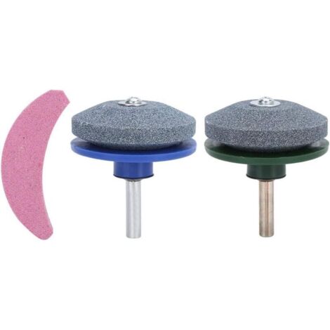 3 pièces Tondeuse à Gazon Tondeuse affûteur de Lame meulage Pierre à aiguiser Ensemble d'outils Outil d'affûtage de Lame pour affûter Le Polissage (1/5)
