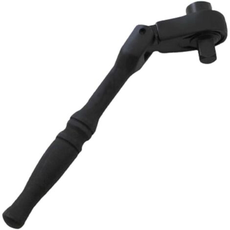 Jeu de clés à cliquet compactes avec 6 embouts à tête rotative pour réparation automobile et espaces restreints Clé à cliquet avec embout à douille (1/5)