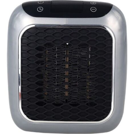 Chauffage soufflant céramique 800W Mini radiateur portable avec thermostat et minuterie Économie d'énergie Pour bureau et chambre (1/5)