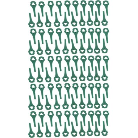 100pcs Plamer en Plastique Pares de Tondeuse à Gazon Remplacement des Lames de Coupe 85 Mm (Vert) (1/5)
