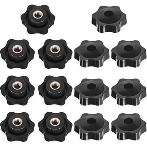 Bouton de serrage étoile M6 Lot de 14 pièces Résistance à la corrosion Prise confortable Pour machines-outils (1/4)