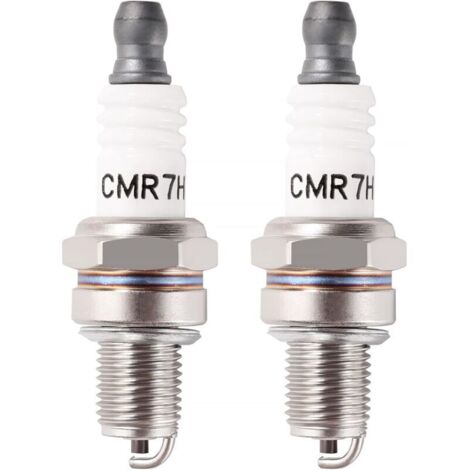 2 Pièces Bougies D'Allumage Cmr7H, Tondeuse Bougie D'Allumage, Bougie D'Allumage Borne Solide Remplacer Cm5H / Cmr5H / Cmr6H / Cmr7H, Pour 3066, 965/Rz7C/Rz7Ct10, Tr14C/Tr14S, 4194, Ac7R (1/5)