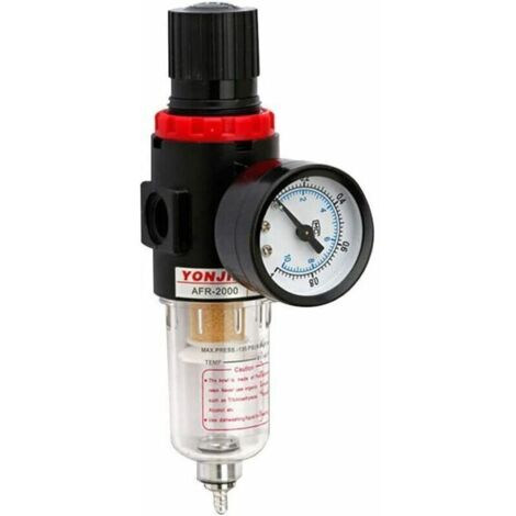 Filtre à air régulateur, séparateur d'eau de compresseur, séparateur d'huile d'eau de filtre, huile d'eau de filtre de compresseur, appliquer pour filtrer l'humidité, protéger les outils à air comprim (1/4)