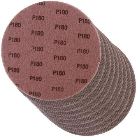 10 Pièces Disques de Ponçage Auto-agrippants Ø 225mm, Grain 180, Disques Abrasifs Filet Ø 225 mm Autoagrippant,Compatible avec Ponceuses Girafe, Murales et Plafond, pour Bois, Métal et Plâtre (1/5)