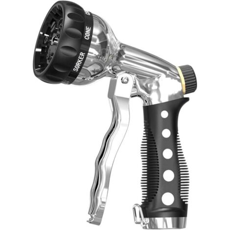 Pistolet d'arrosage Gardena haute pression, douchette à main, buse de pulvérisation 8 fonctions, débit d'eau réglable, pistolet d'arrosage pour lavage de voiture, douche pour animaux de compagnie (1/5)