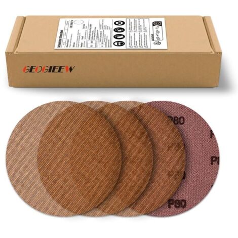 Papier à Poncer Abrasif 150mm - 45 Pièces Grains 60 Idéal pour Ponceuses Cloisons Sèches Durable et Efficace (1/5)