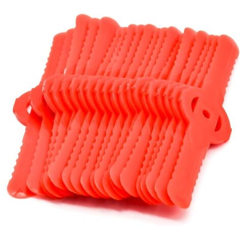 20 pièces Lames en plastique pour Débroussailleuses, 139 mm Lames de Rasoir pour Lawn Mower, Pièces détachées pour Remplacement de Tronçonneuse Sans Fil (Rouge) (1/5)