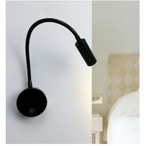 Liseuse De Chevet Led 3W Liseuse Led Cygne Flexible (Noir) Applique Murale Liseuse Led Avec Interrupteur Blanc Chaud 3000K Moderne 3076Cm (1/4)