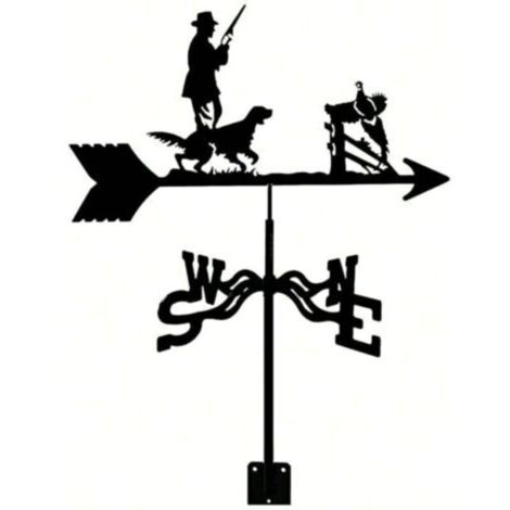 Girouette décorative d'extérieur Hunter pour cour, idéale pour les fermes, les jardins, les terrasses, les cours et les toits (1/5)
