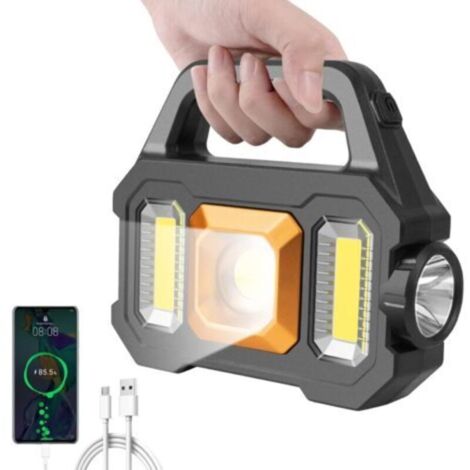 Lampe de camping solaire, lampe de camping rechargeable, lampe de poche à LED, 6 modes d'éclairage, lampe portable super brillante à 33 LED, adaptée à la tente, à la randonnée, à la pêche, à l'urgence (1/5)