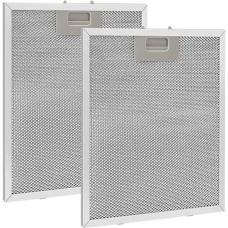 2 pièces Filtre à Graisse Métallique pour Hotte Aspirante 320x260mm,Filtre en Maille Accessoire Hotte Aspirante pour Hottes de Cuisine - Argent (1/5)