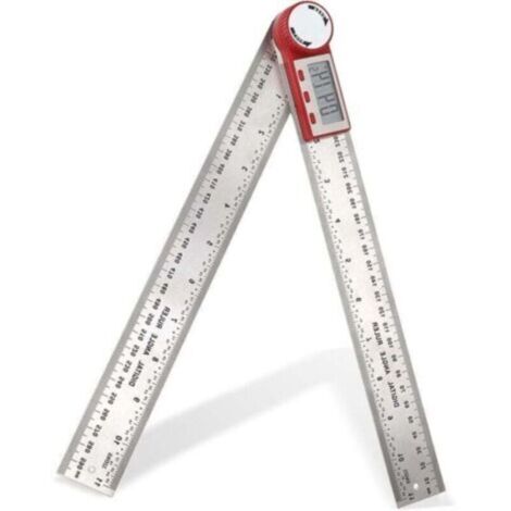 Règle D'angle Numérique, 0-360 ° Numérique Inclinomètre En Acier Inoxydable Rapporteur D'angle Règle avec LCD Affichage pour Travail Du Bois Construction Réparation (1/4)