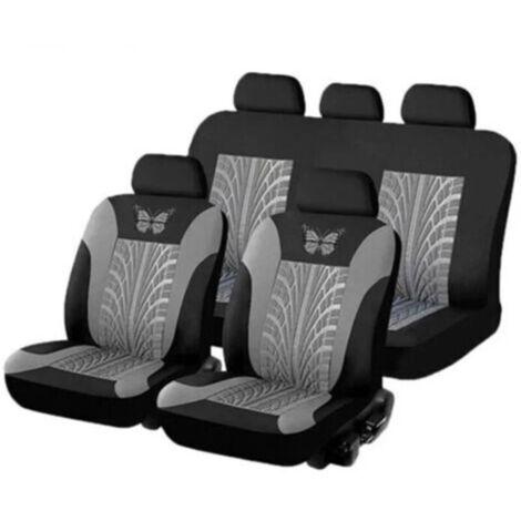 Housse de siège auto universelle – 2 housses avant et 1 housse arrière – Tissu nylon, éponge et chiffon – Résistante aux taches (1/5)