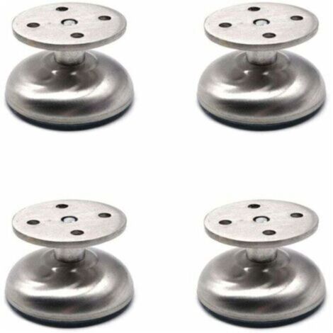 Lot de 4 pieds de meubles réglables de 3,5 cm de long, extra épais, fabriqués en acier inoxydable, très résistants, pour meuble de salle de bain (1/5)