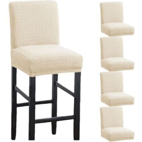 Lot de 4 housses de chaise universelles extensibles et modernes - Housses amovibles et lavables - Très faciles d'entretien et durables - Pour chaises de cuisine, hôtel, banquet (1/5)