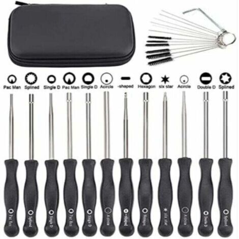 Kit de 12 Tournevis pour Régler les Carburateurs - Compatible avec les Petits Moteurs Echo et STIHL, Inclus Brosse et Kit d'Outils de Nettoyage. (1/4)